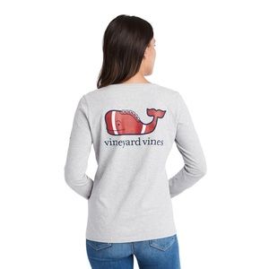 Vineyard vines long sleeve shirt -football whale